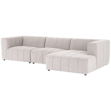 Four Hands Grayson Langham Channeled 3-Piece Sectional - Sandstone