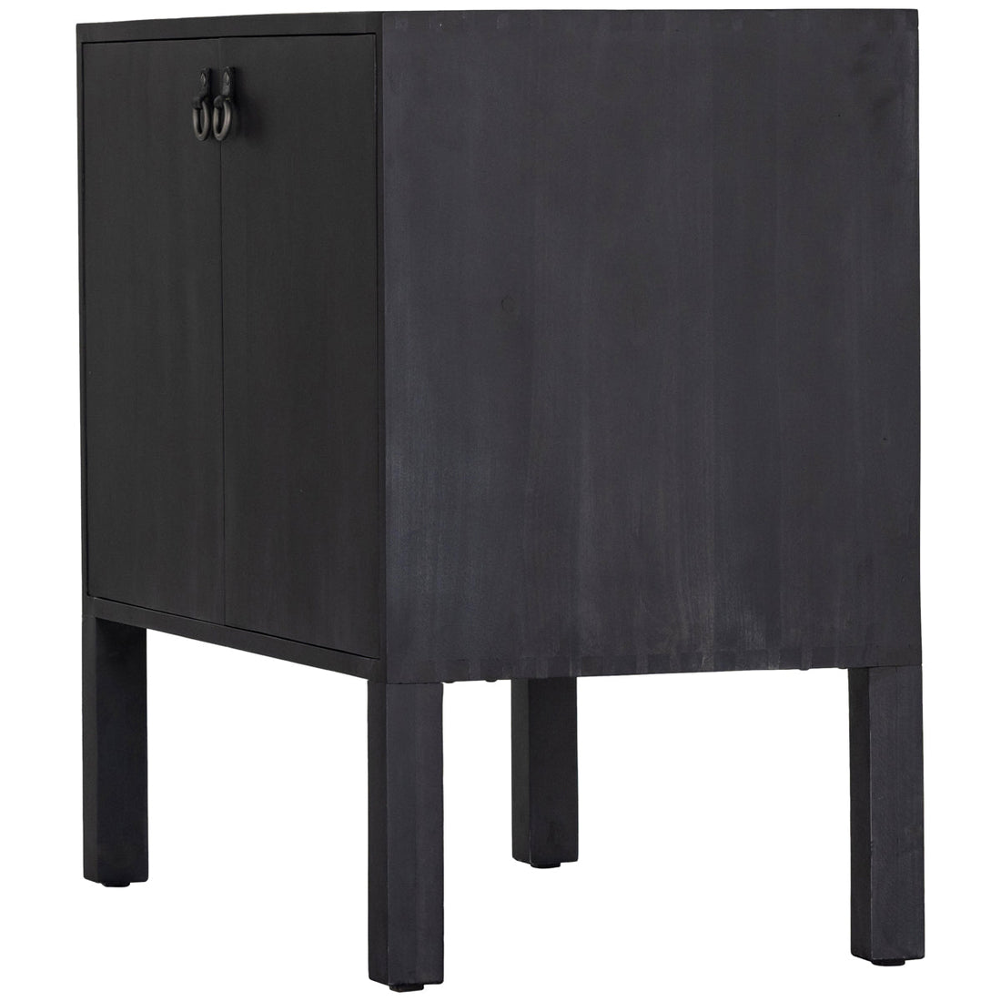 Four Hands Fulton Isador Bar Cabinet - Black Wash Poplar