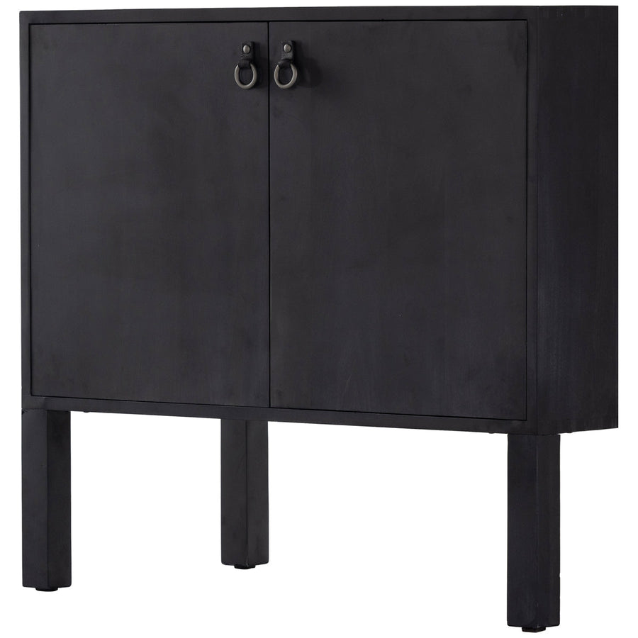 Four Hands Fulton Isador Bar Cabinet - Black Wash Poplar