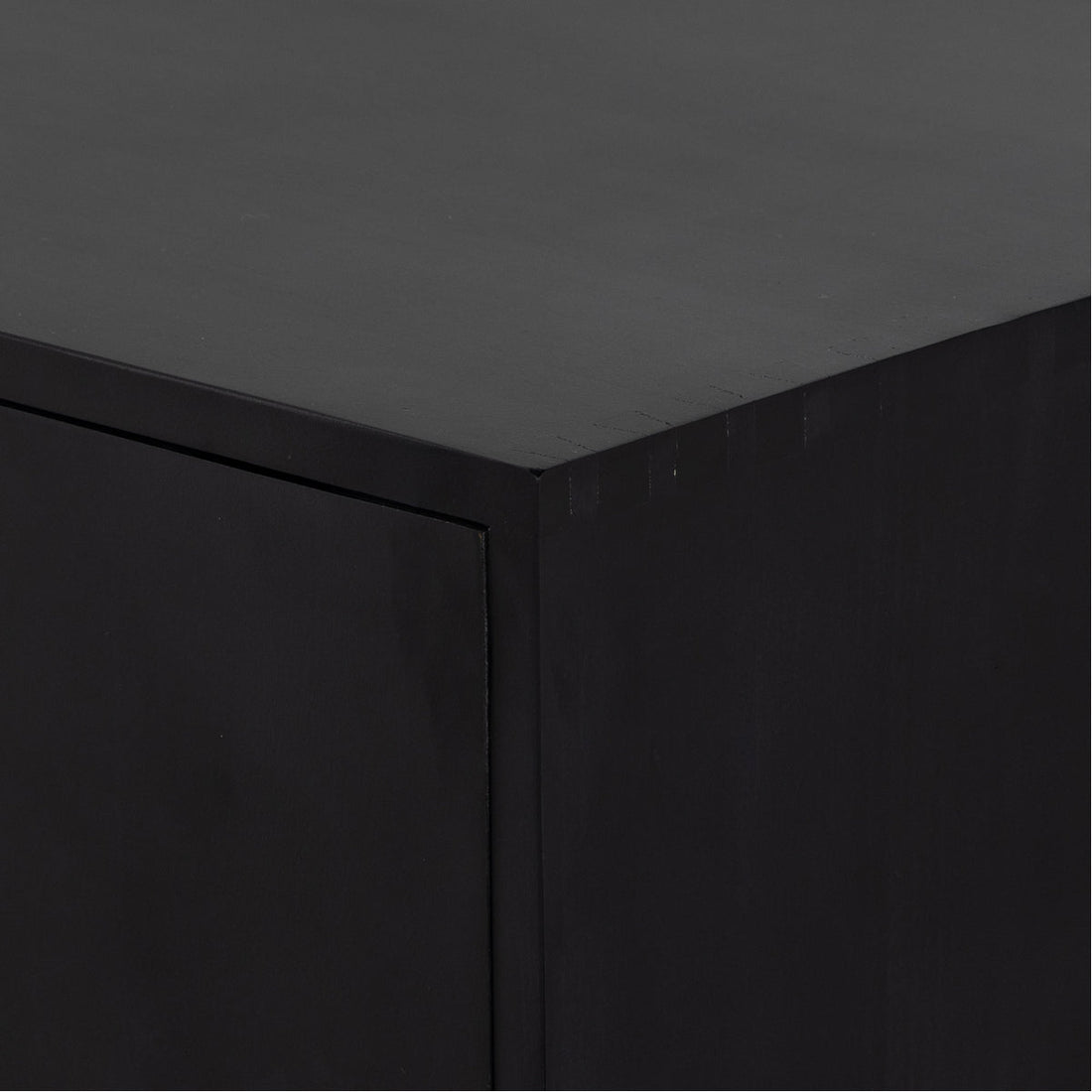 Four Hands Fulton Isador Bar Cabinet - Black Wash Poplar