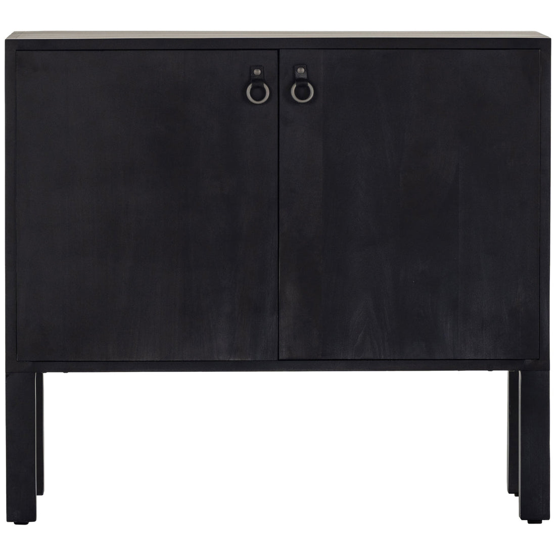 Four Hands Fulton Isador Bar Cabinet - Black Wash Poplar