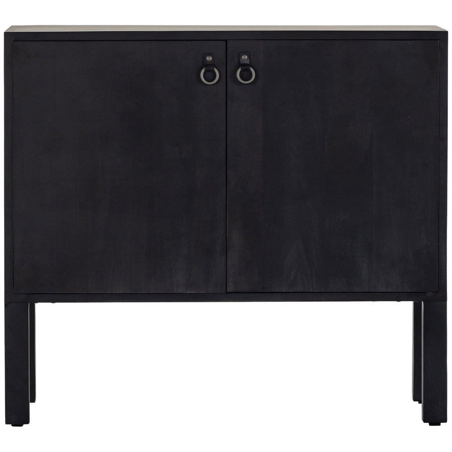 Four Hands Fulton Isador Bar Cabinet - Black Wash Poplar