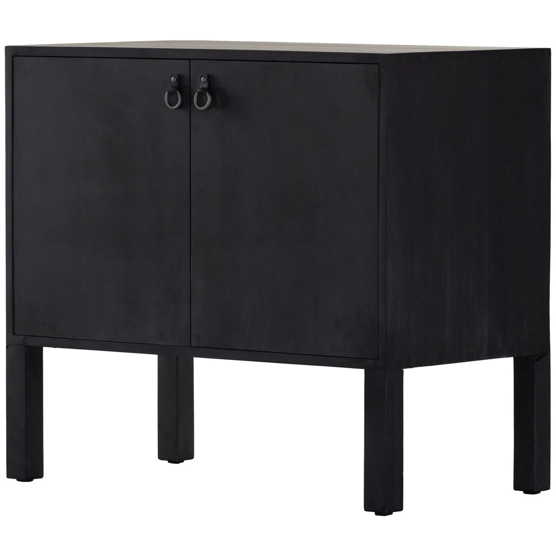 Four Hands Fulton Isador Bar Cabinet - Black Wash Poplar