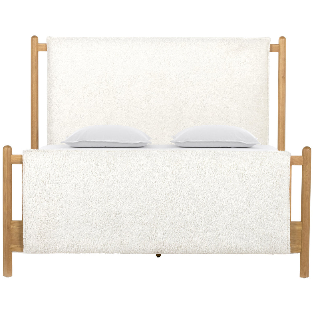 Four Hands Berman Bowen King Bed - Sheepskin Natural