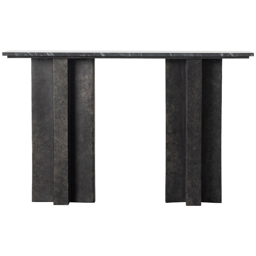 Four Hands Marlow Terrell Console Table - Black Marble