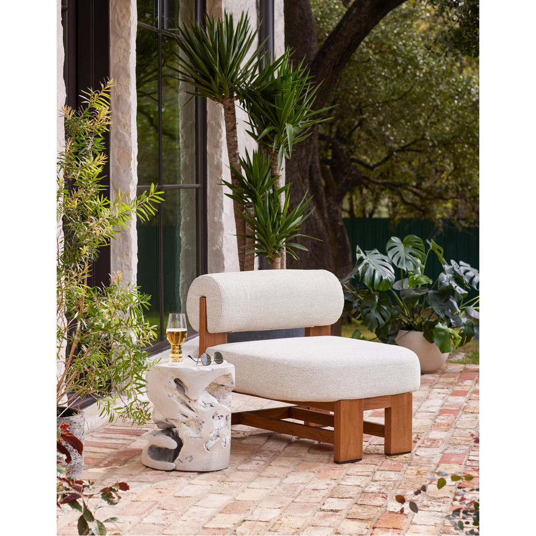 Four Hands Solano Malta Outdoor Chair - Natural Teak