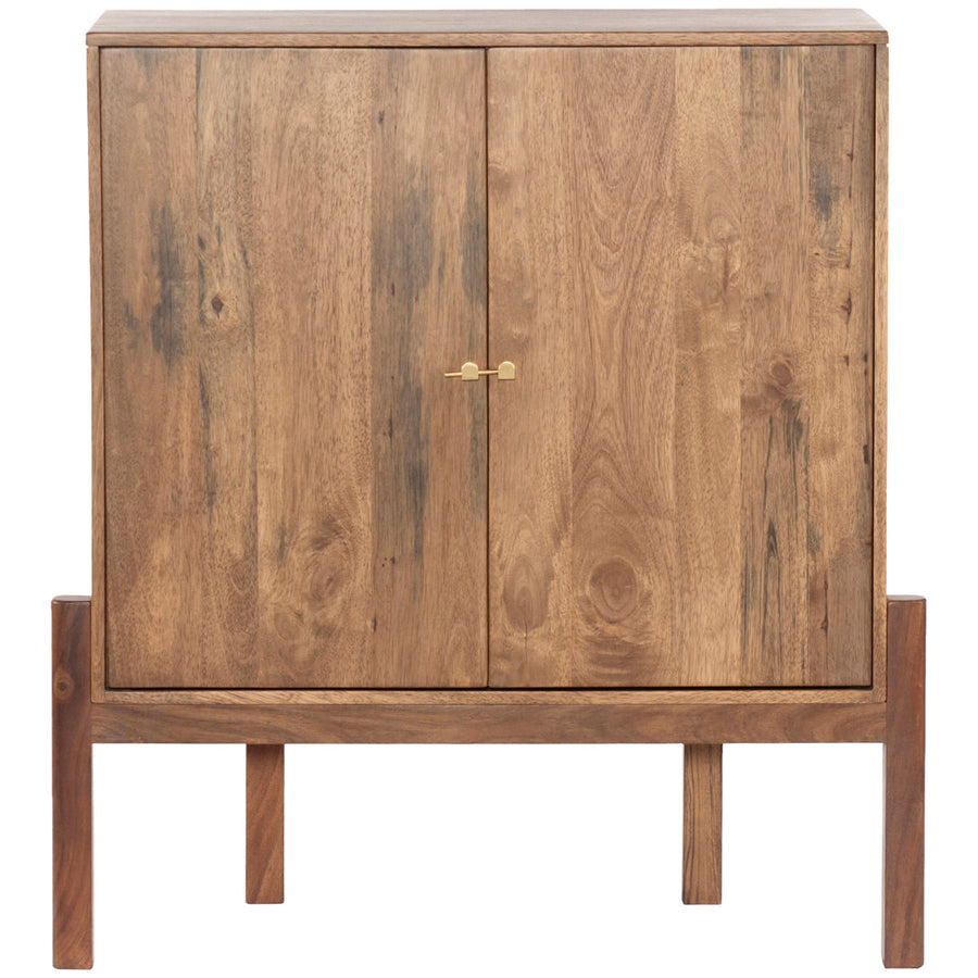 Four Hands Merritt Reza Bar Cabinet - Smoked Honey