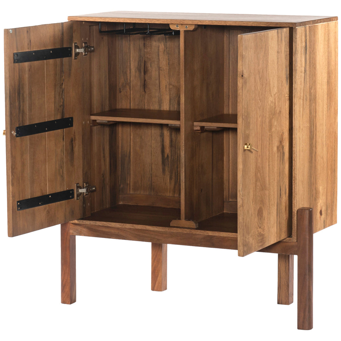 Four Hands Merritt Reza Bar Cabinet - Smoked Honey