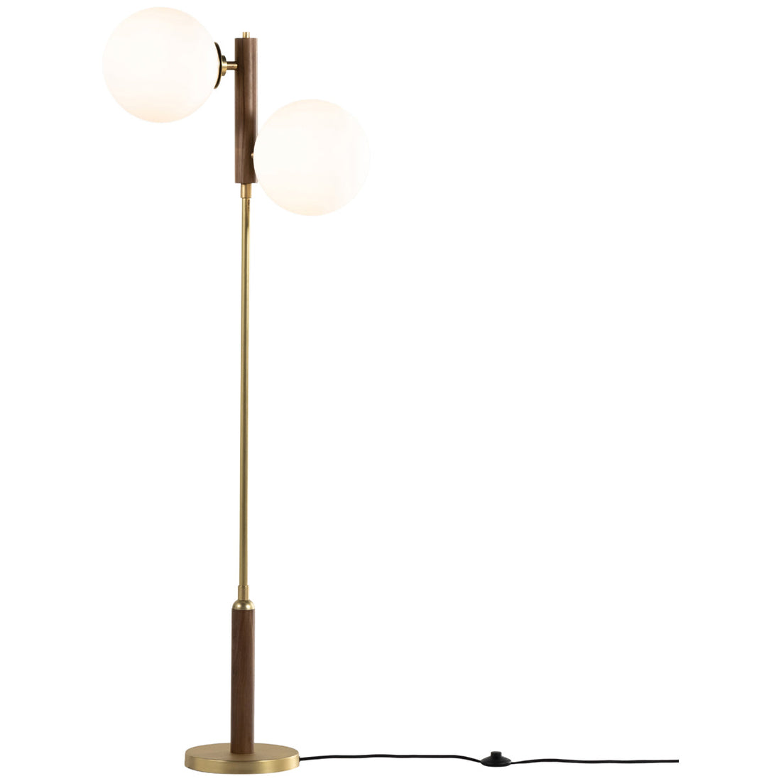 Four Hands Deacon Colome Floor Lamp - Natural Walnut