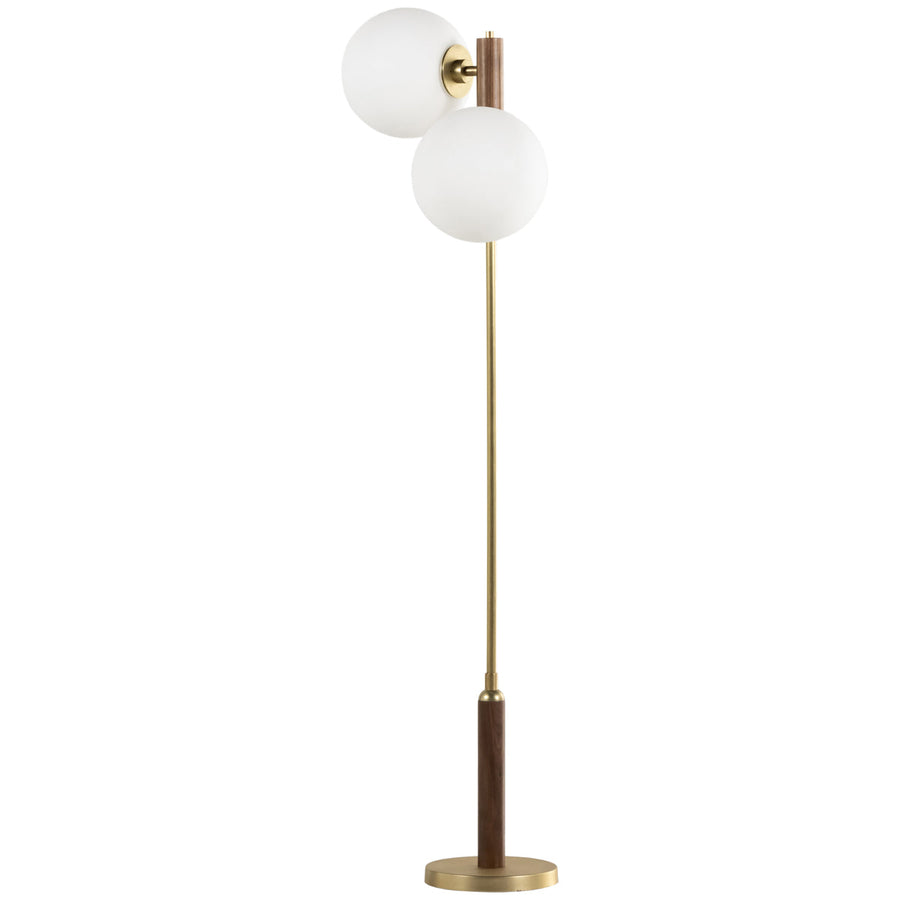 Four Hands Deacon Colome Floor Lamp - Natural Walnut