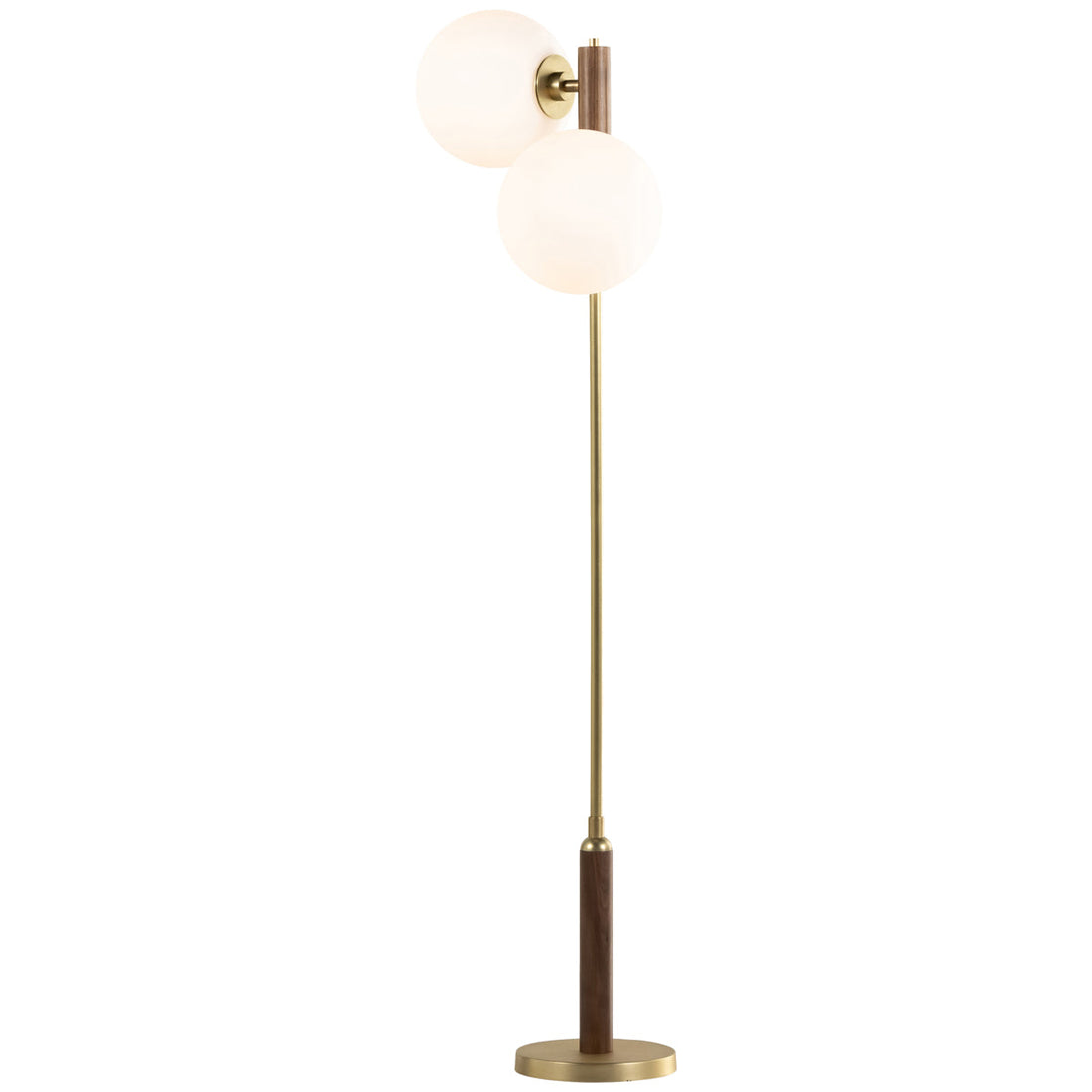 Four Hands Deacon Colome Floor Lamp - Natural Walnut