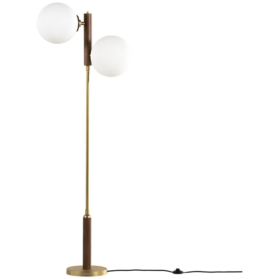 Four Hands Deacon Colome Floor Lamp - Natural Walnut