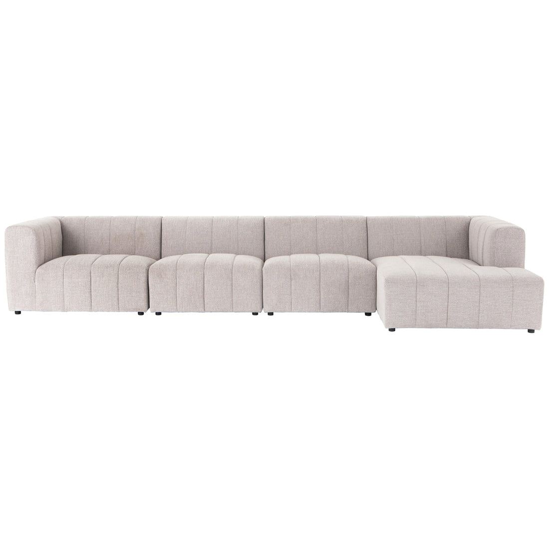 Four Hands Grayson Langham Channeled 4-Piece Sectional - Sandstone