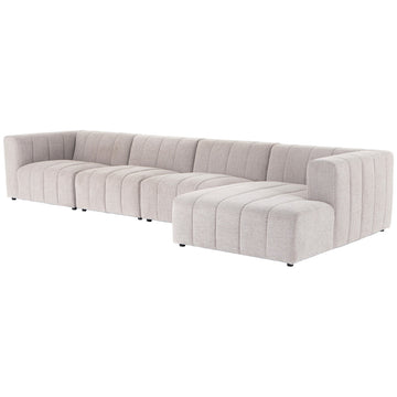 Four Hands Grayson Langham Channeled 4-Piece Sectional - Sandstone