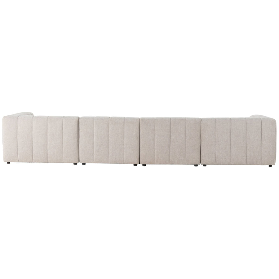 Four Hands Grayson Langham Channeled 5-Piece Sectional - Sandstone