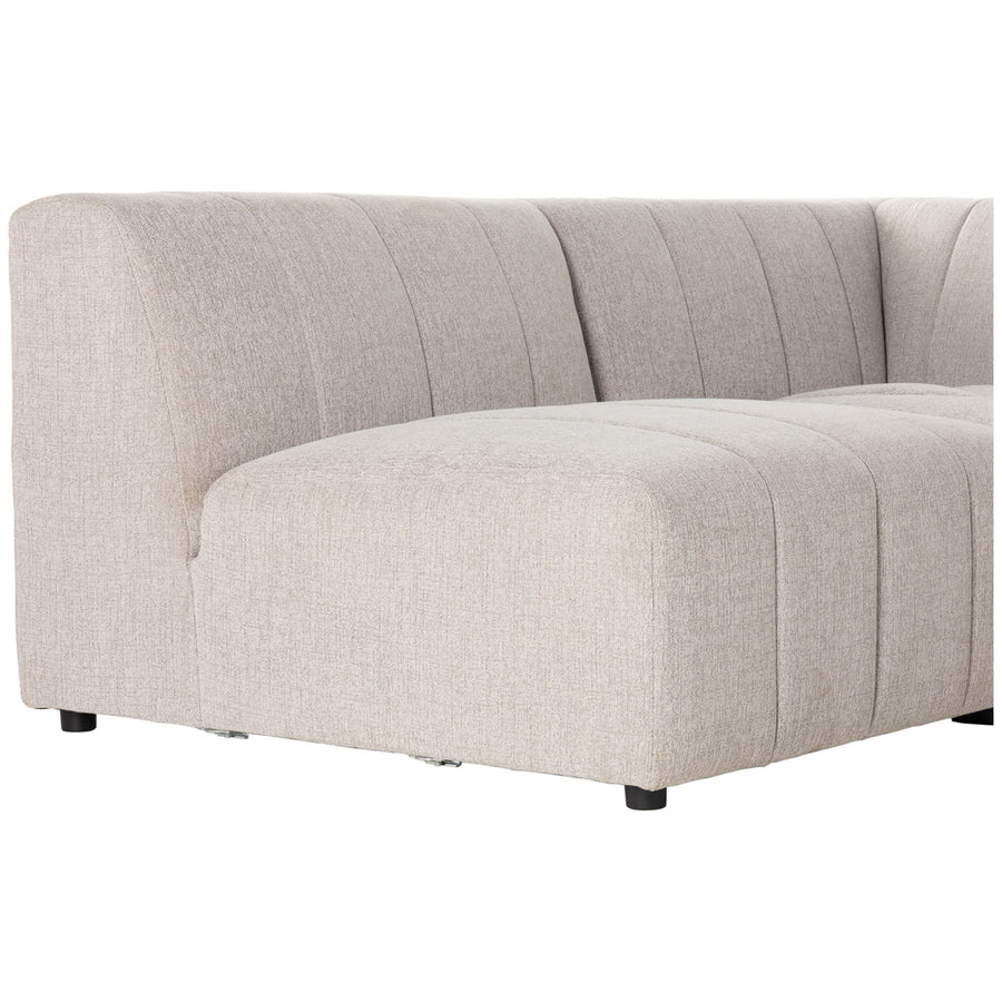 Four Hands Grayson Langham Channeled 5-Piece Sectional - Sandstone