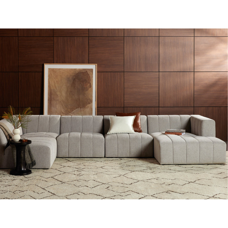 Four Hands Grayson Langham Channeled 5-Piece Sectional - Sandstone