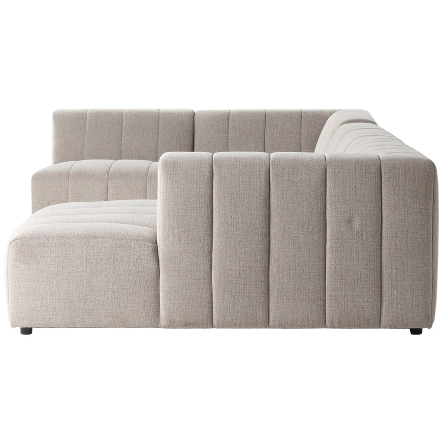 Four Hands Grayson Langham Channeled 5-Piece Sectional - Sandstone