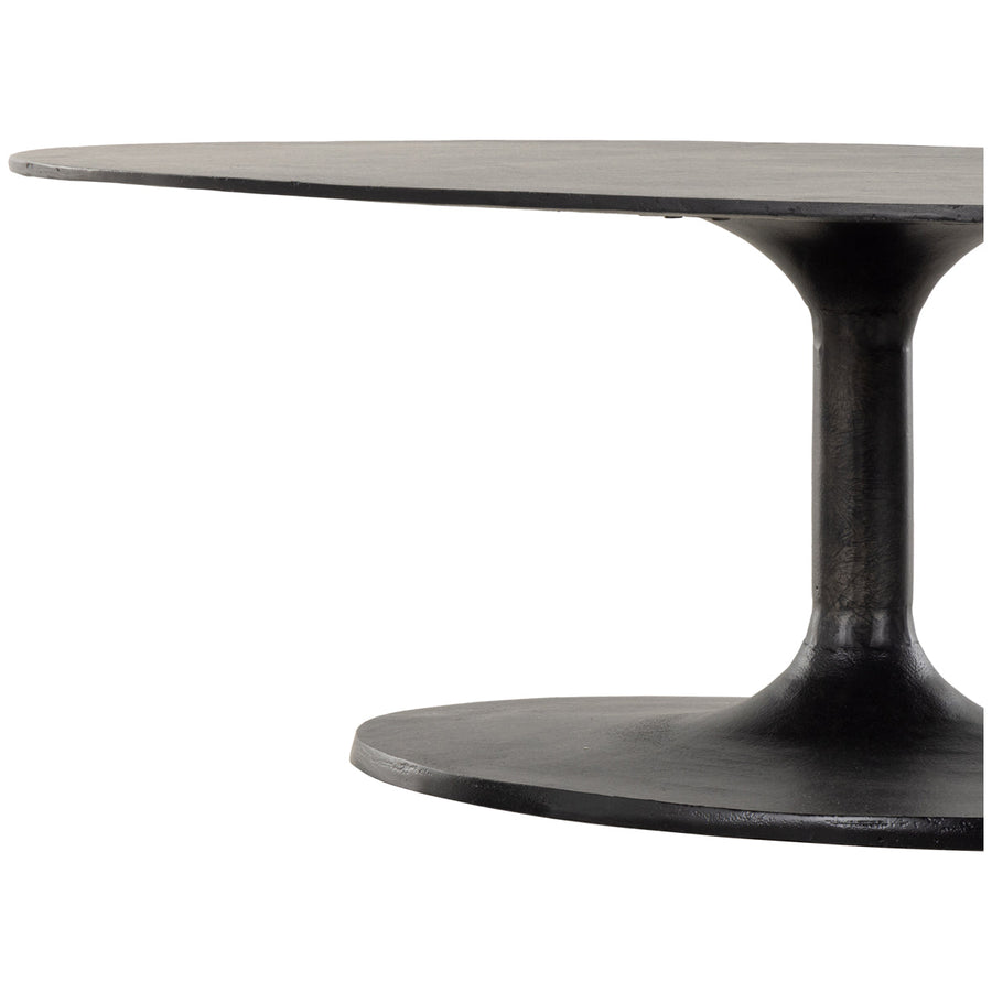 Four Hands Marlow Simone Oval Coffee Table - Raw Black