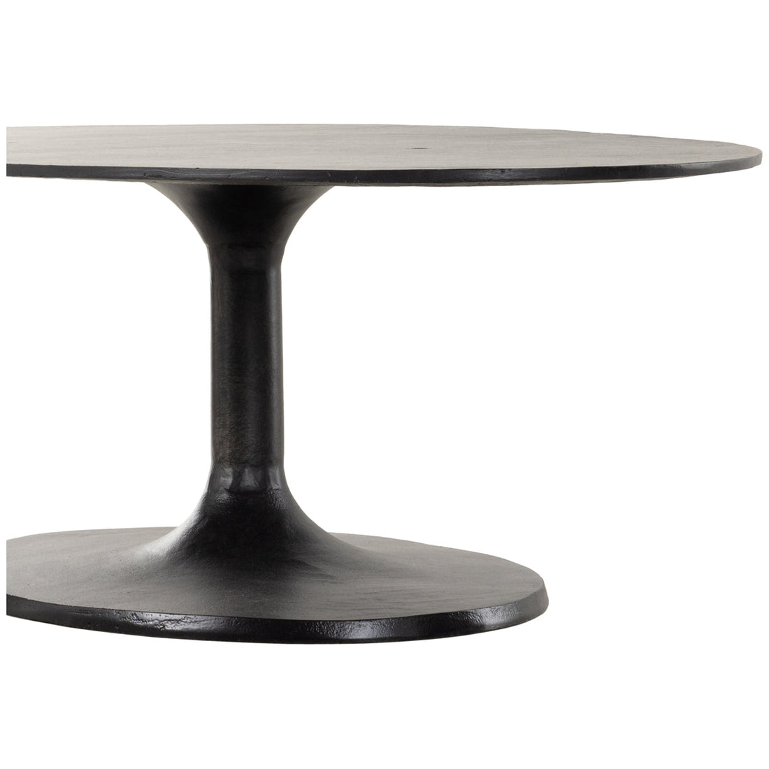 Four Hands Marlow Simone Oval Coffee Table - Raw Black