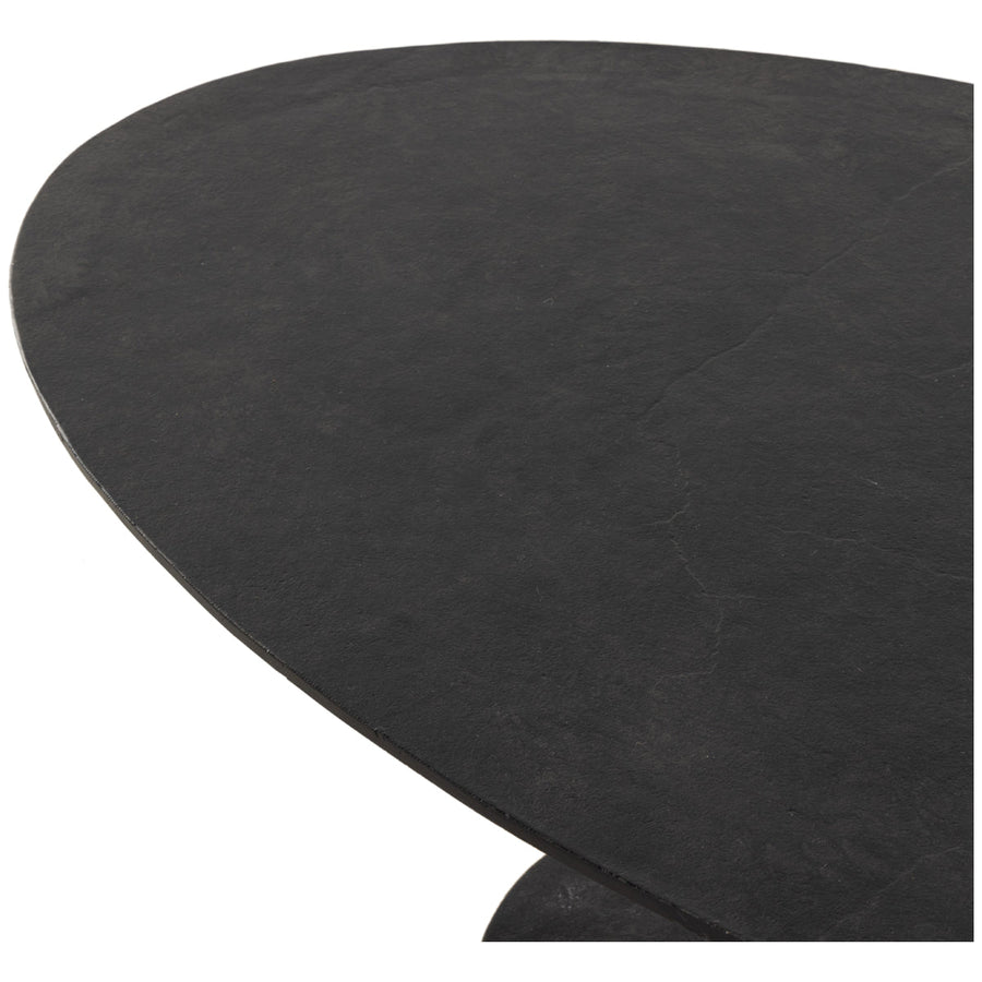 Four Hands Marlow Simone Oval Coffee Table - Raw Black