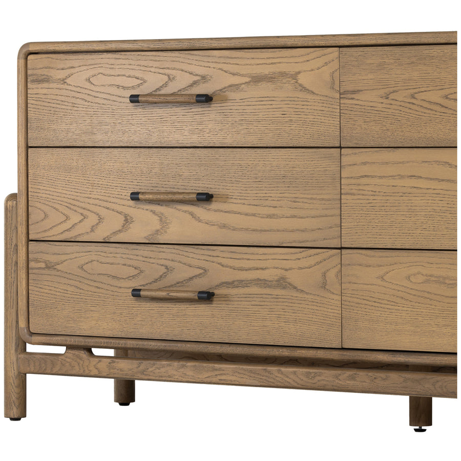 Four Hands Bolton Caroline 6-Drawer Dresser - Smoked Oak