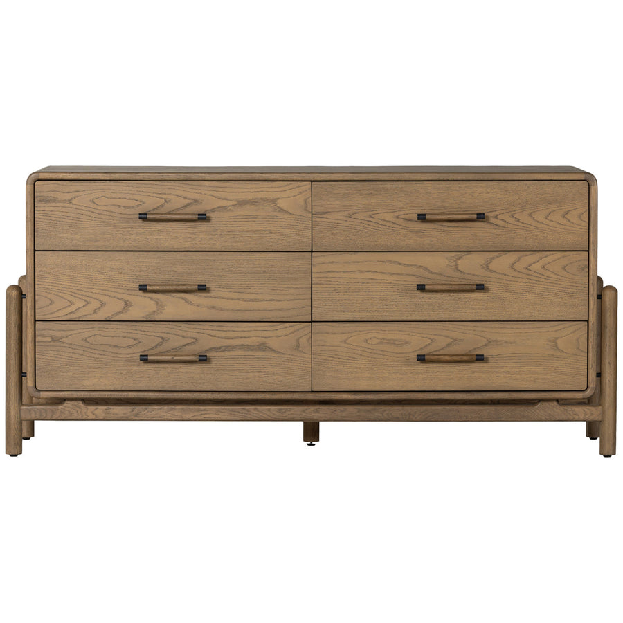 Four Hands Bolton Caroline 6-Drawer Dresser - Smoked Oak