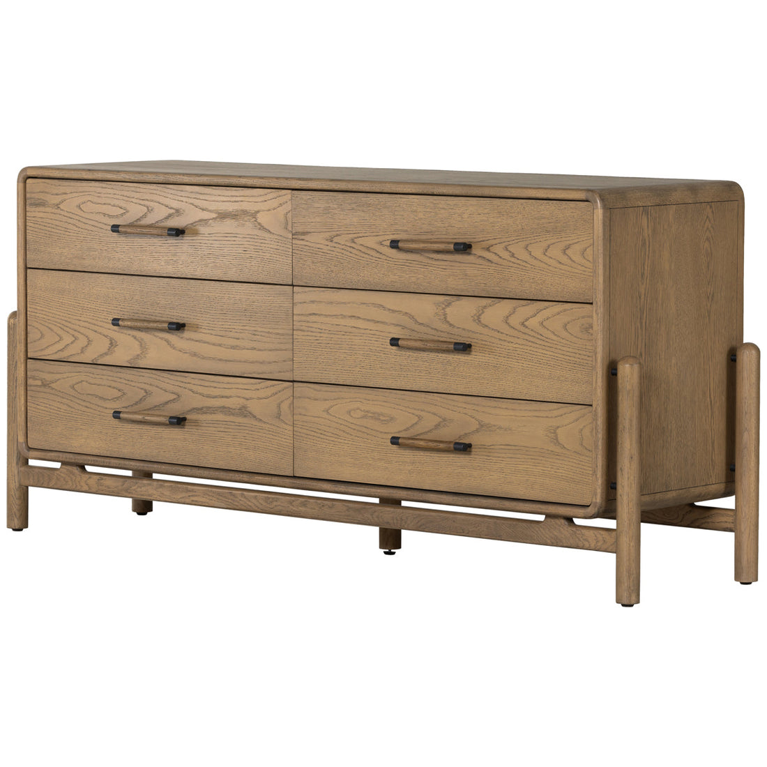 Four Hands Bolton Caroline 6-Drawer Dresser - Smoked Oak