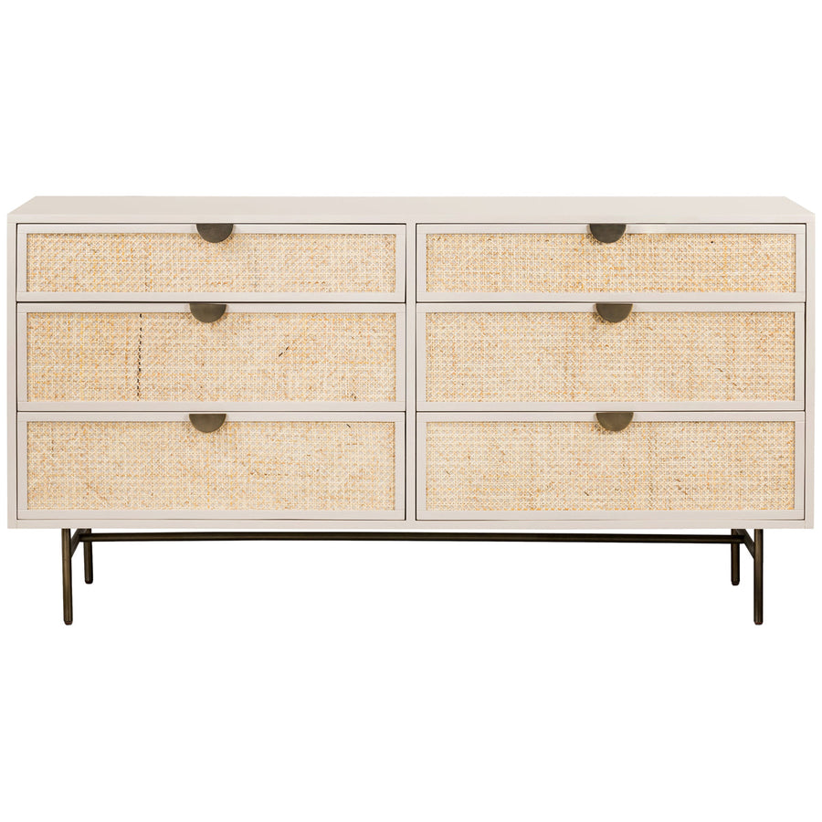 Four Hands Belfast Luella 6-Drawer Dresser - Matte Alabaster