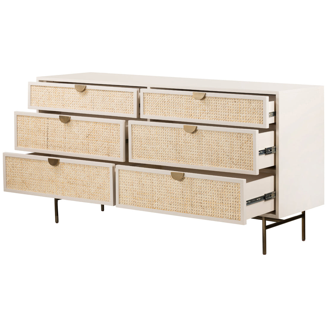 Four Hands Belfast Luella 6-Drawer Dresser - Matte Alabaster