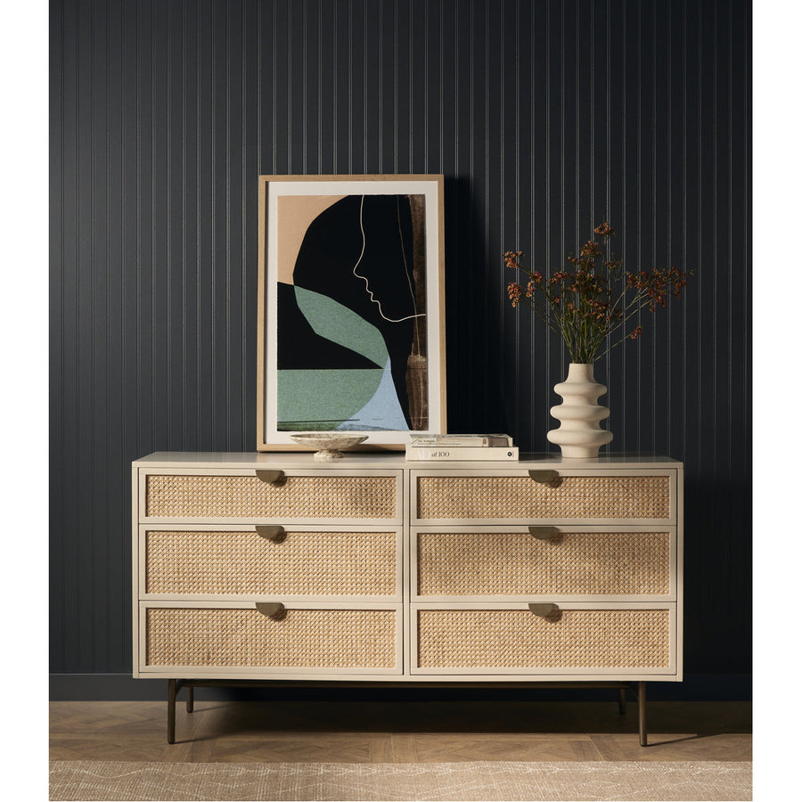 Four Hands Belfast Luella 6-Drawer Dresser - Matte Alabaster