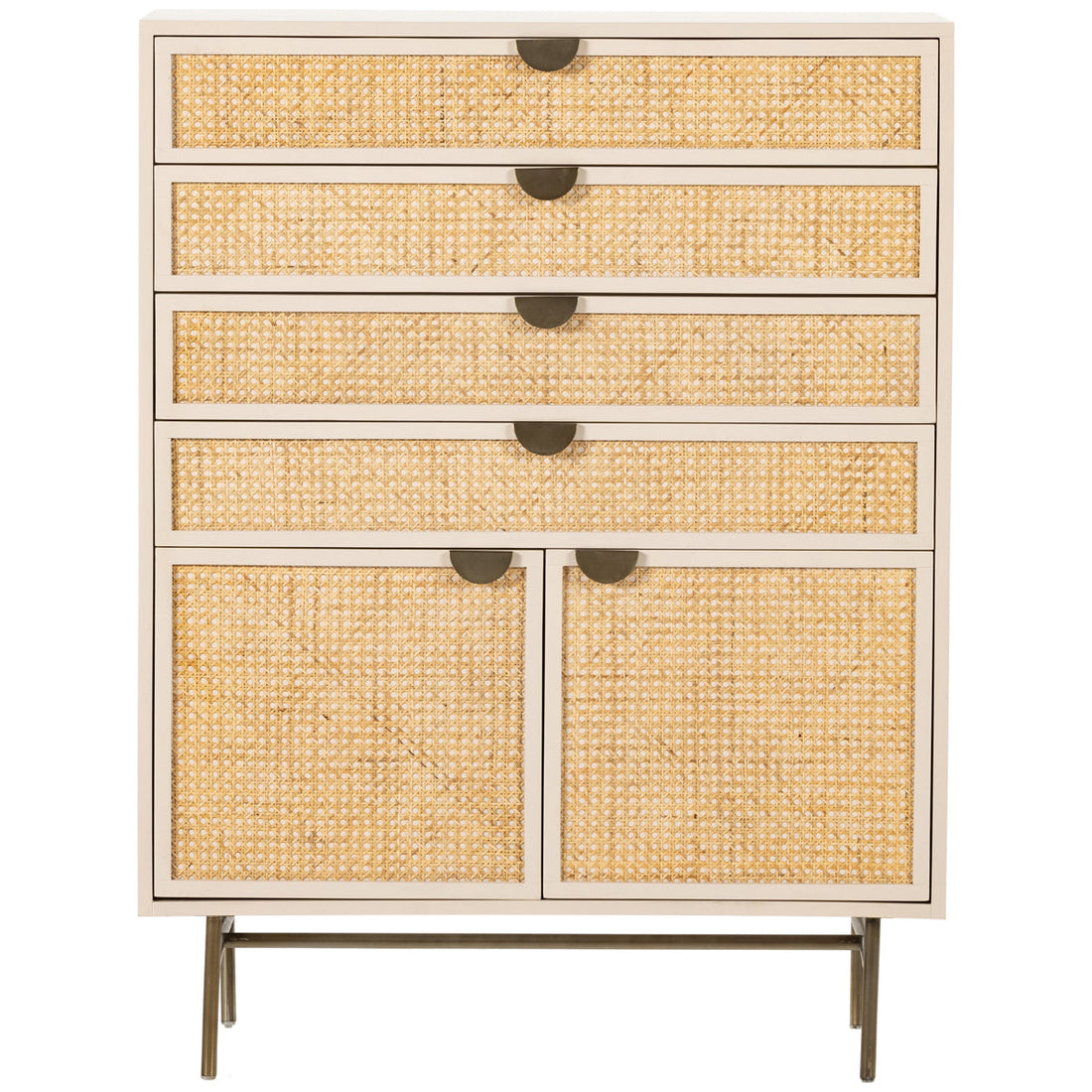 Four Hands Belfast Luella Tall Dresser - Matte Alabaster