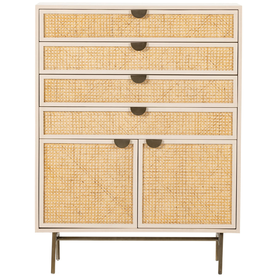 Four Hands Belfast Luella Tall Dresser - Matte Alabaster