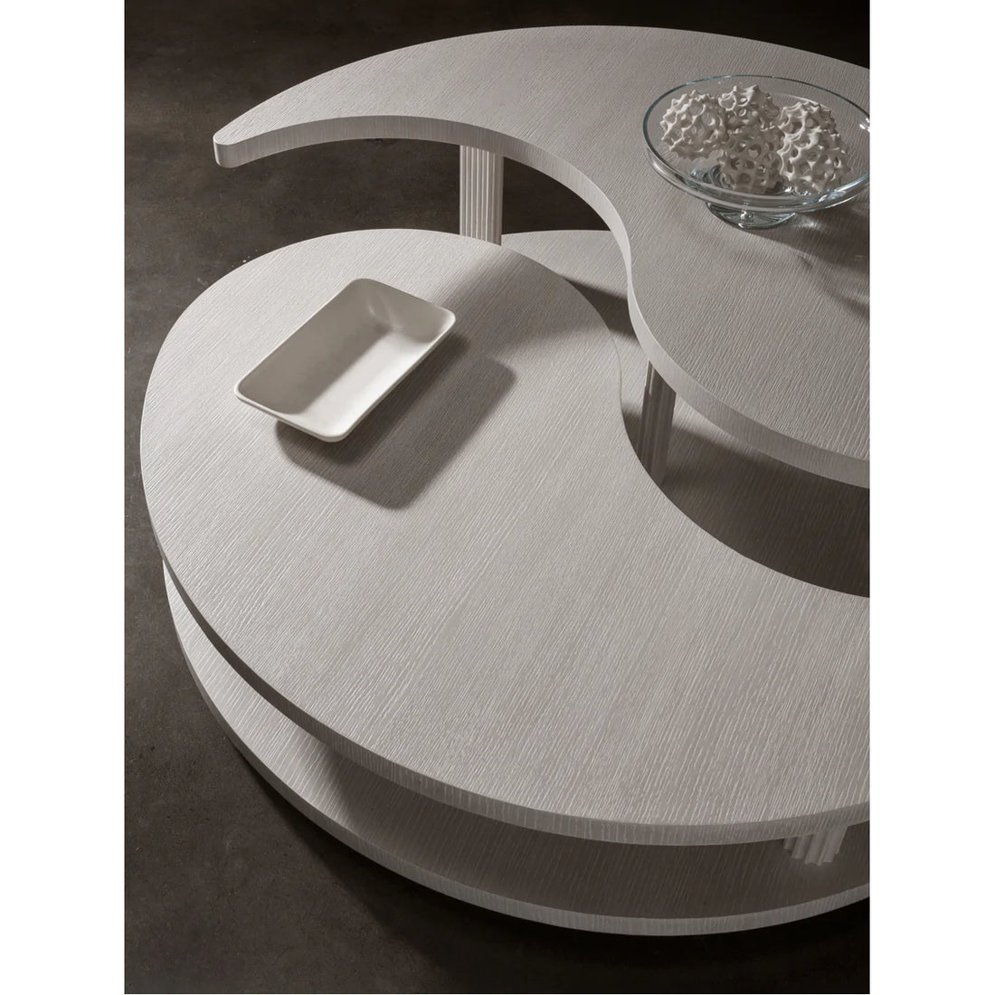 Artistica Home Signature Designs Misty Gray Yin Yang Cocktail Table