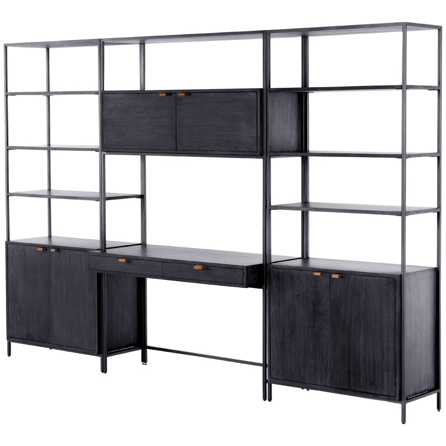 Four Hands Fulton Trey Modular Wall Desk with 2 Bookcases