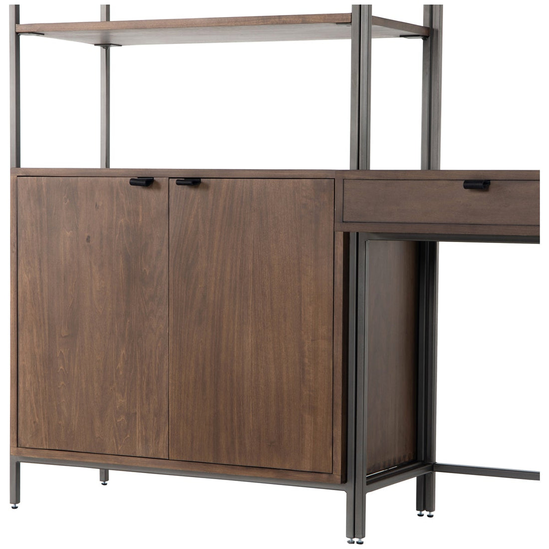 Four Hands Fulton Trey Modular Wall Desk with 1 Bookcase