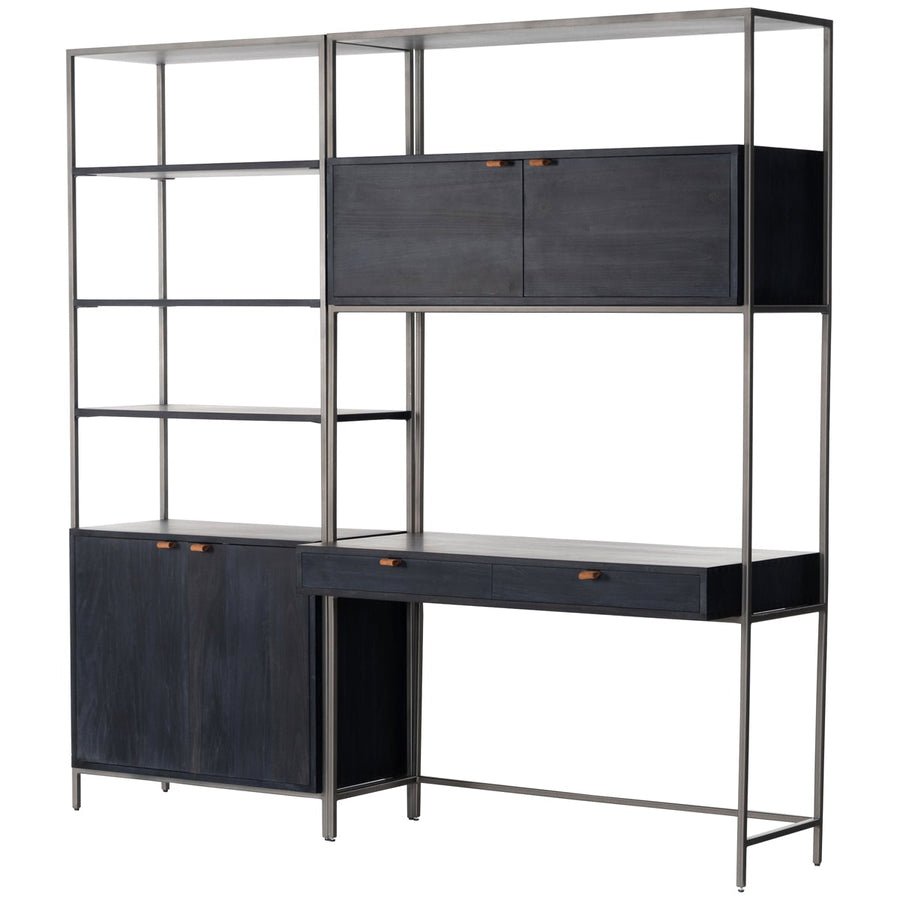 Four Hands Fulton Trey Modular Wall Desk with 1 Bookcase