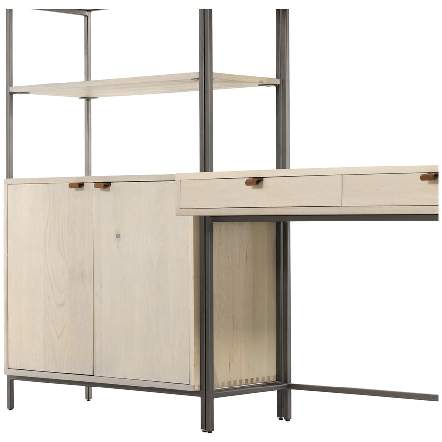 Four Hands Fulton Trey Modular Wall Desk with 1 Bookcase