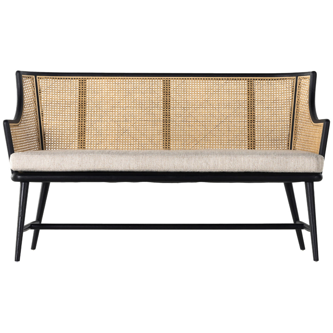 Four Hands Irondale Walter Accent Bench - Drifted Matte Black