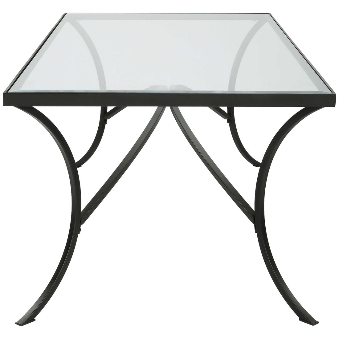 Uttermost Alayna Black Metal & Glass Coffee Table