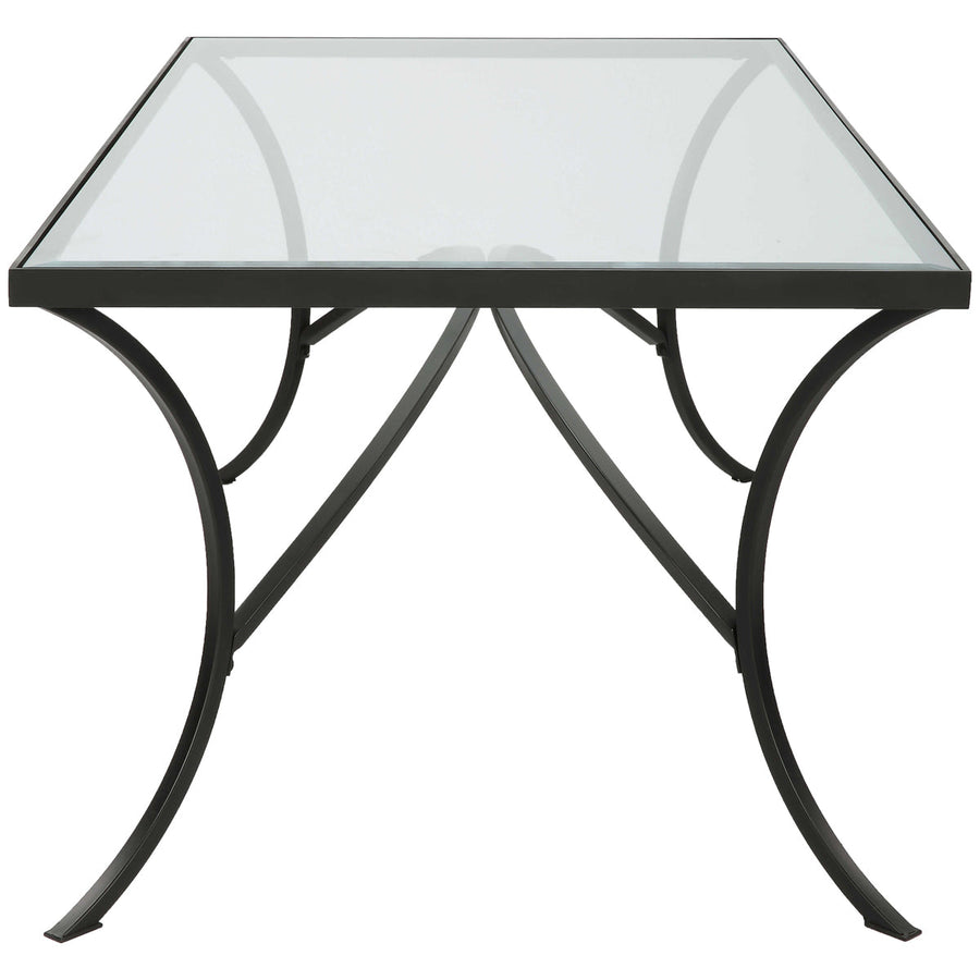 Uttermost Alayna Black Metal & Glass Coffee Table