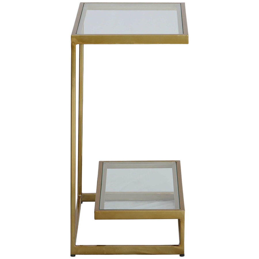 Uttermost Musing Brushed Brass Accent Table