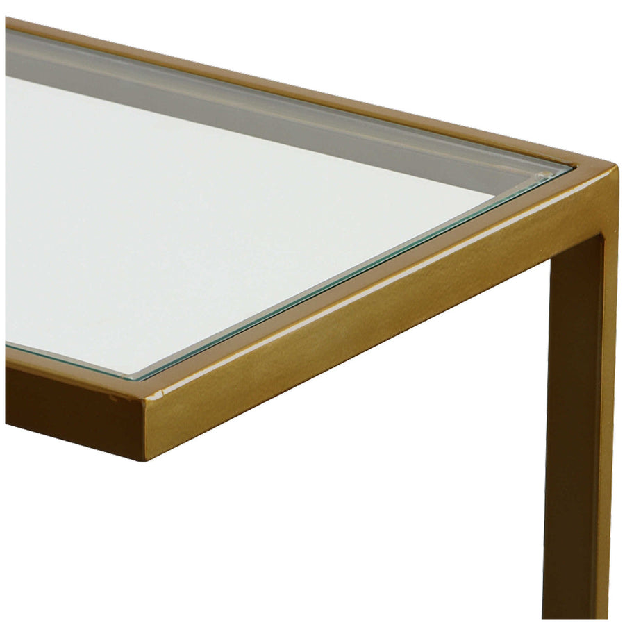 Uttermost Musing Brushed Brass Accent Table