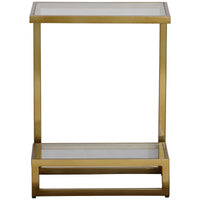 Uttermost Musing Brushed Brass Accent Table