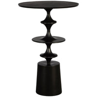 Uttermost Flight Textured Black Accent Table