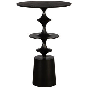 Uttermost Flight Textured Black Accent Table