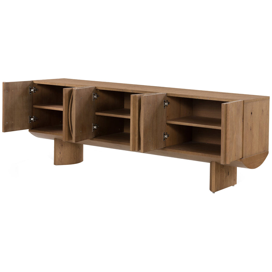 Four Hands Barton Pickford Media Console - Dusted Oak Veneer