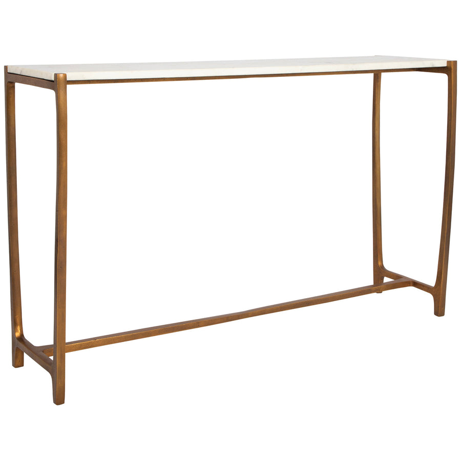 Uttermost Affinity White Marble Console Table