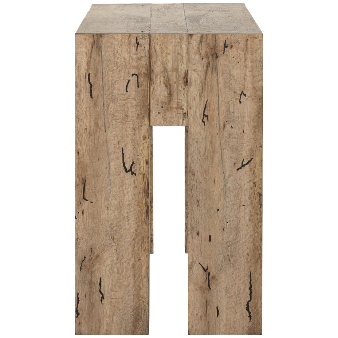 Four Hands Wesson Abaso Console Table - Rustic Wormwood Oak