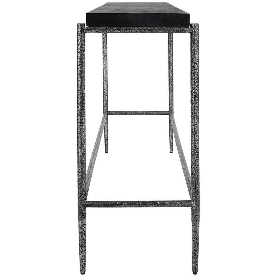 Uttermost Crescendo Black Concrete Console Table